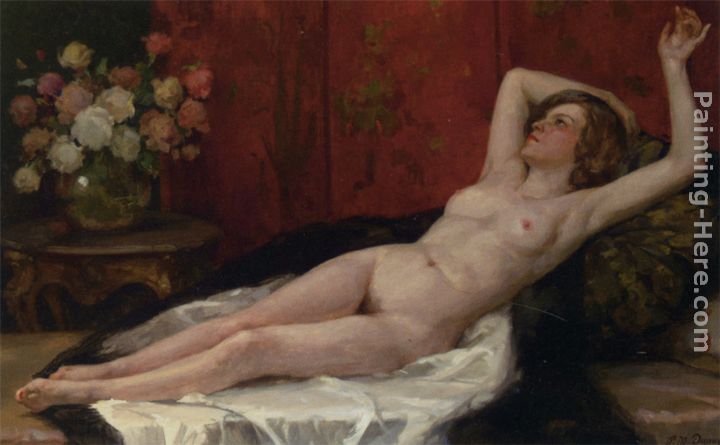 Reclining Nude painting - Paul Michel Dupuy Reclining Nude art painting